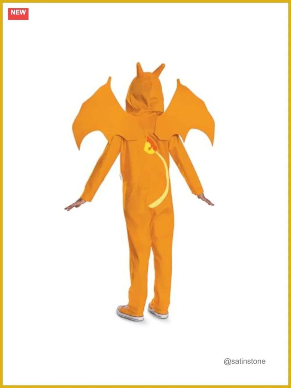 Kids Charizard Costume Hooded Jumpsuit Official Pokemon Cosplay Halloween